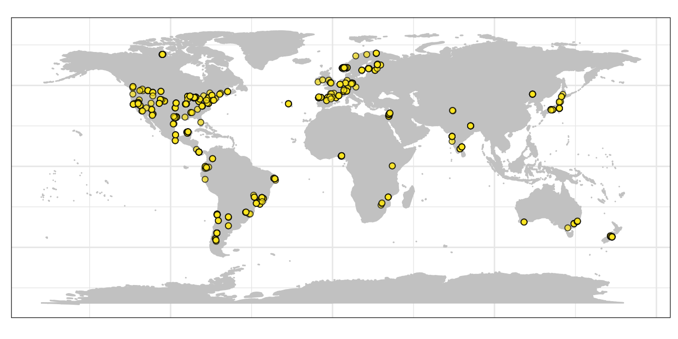 Sampling areas with at least one completed survey. We’re continually adding new sites.